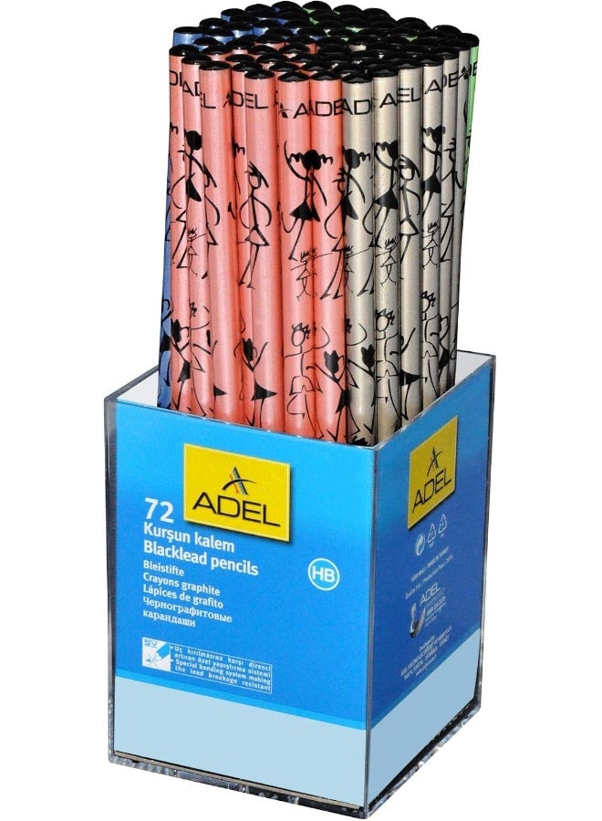Adel Blacklead Pencils, Pack of 72 Pcs - ALPE-136054 Black - Image 1