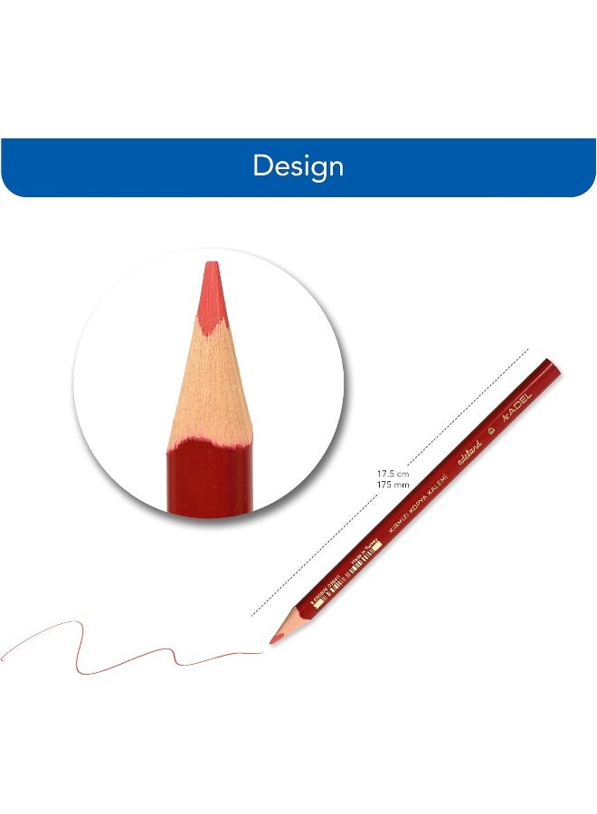 ADEL Jumbo Red Copying Pencils (Pack of 48 Pieces, ALPE-140106) Red - Image 2