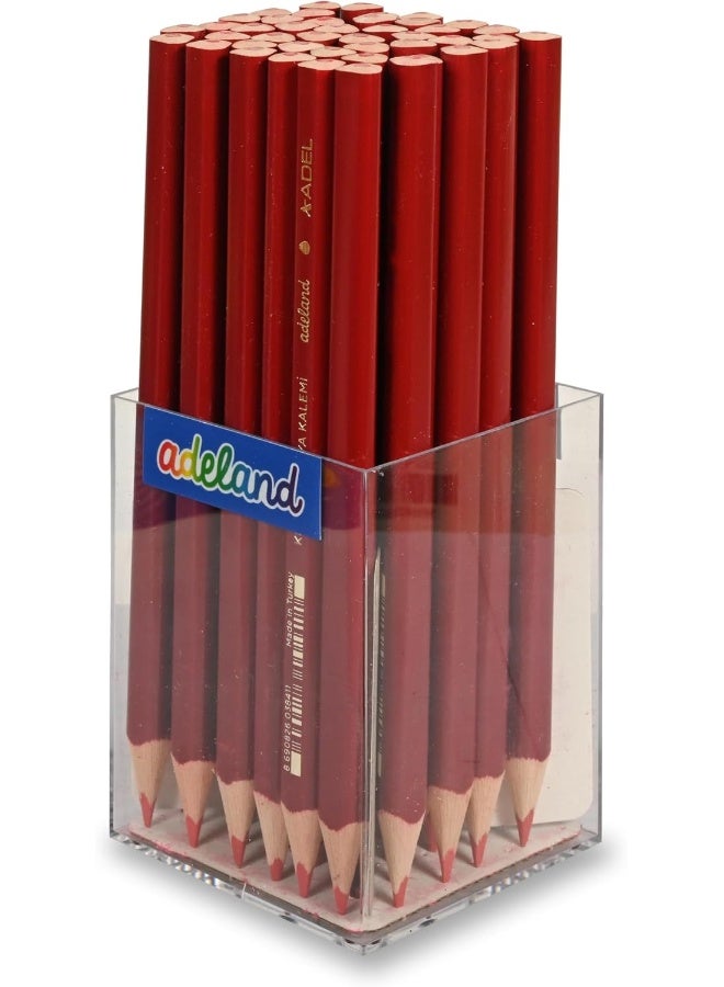 ADEL Jumbo Red Copying Pencils (Pack of 48 Pieces, ALPE-140106) Red - Image 3