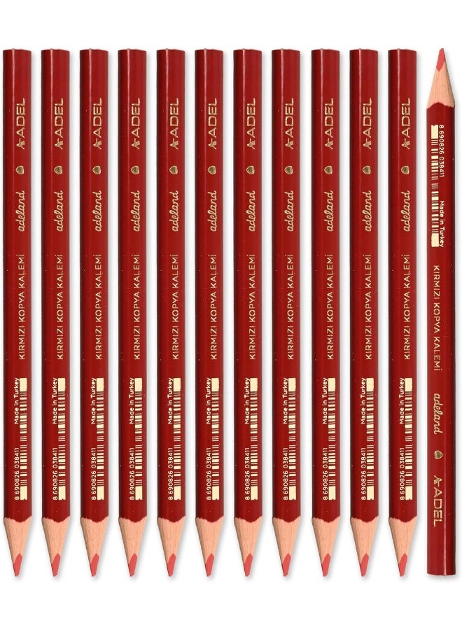 ADEL Jumbo Red Copying Pencils (Pack of 48 Pieces, ALPE-140106) Red - Image 1