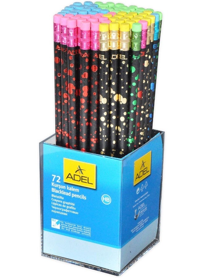 Adel Blacklead Pencils Party, Pack of 72 Pcs - ALPE-92000 Black - Image 1