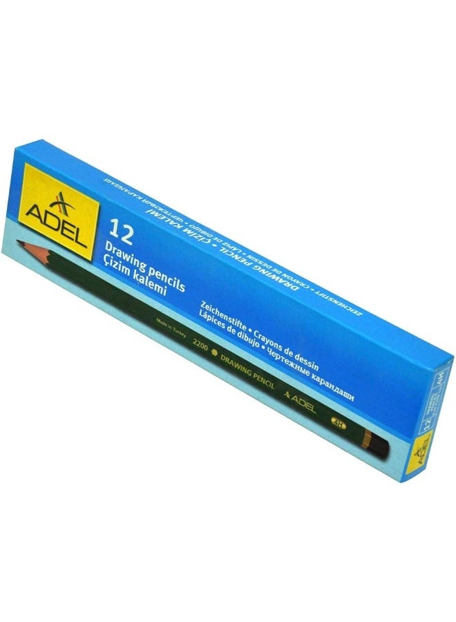 Adel 4H Drawing Pencil - Set of 12 Green - Image 2