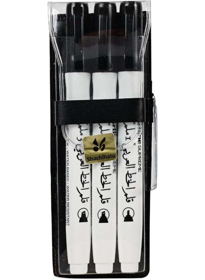 ARTLINE Supreme Arabic Calligraphy Pen Set - 78 Pieces, Assorted Colors (Black, Blue, Red), Water-Based Ink, 1-3mm Line Size Assorted - Image 2