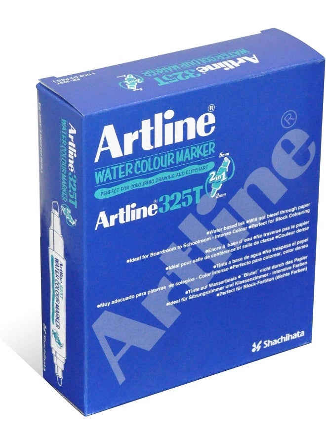 Artline 325T Acrylic Fibre Tip Water Color Marker, Purple, Pack of 12 Purple - Image 3
