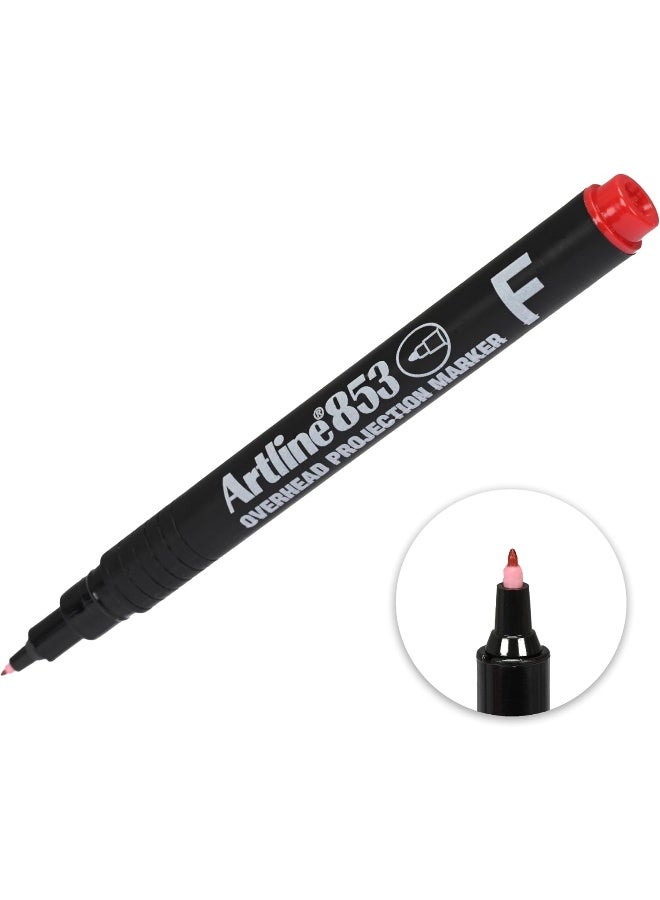 Artline 853 Overhead Projection Markers - Fine Line Permanent Markers (Set of 4) Multicolour - Image 4