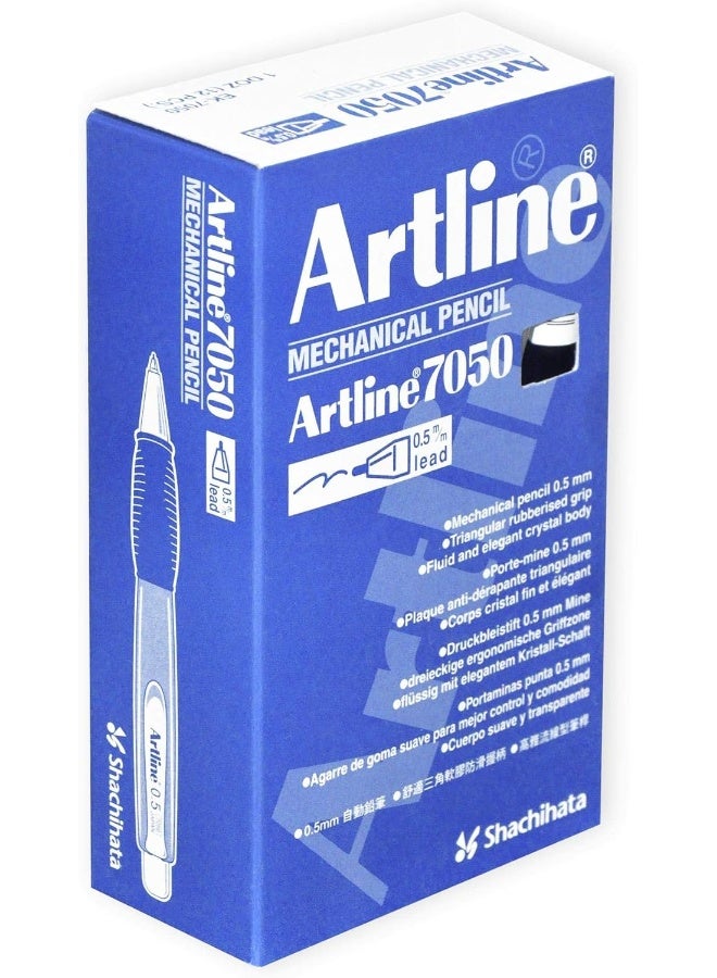 Artline 7050 Mechanical Pencil 0.5mm with Built-in Eraser, Pack of 12 Pcs Green - Image 3