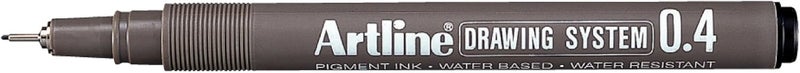 Artline 0.4mm Drawing System Pens - Black Ink, Pack of 12 Black - Image 1