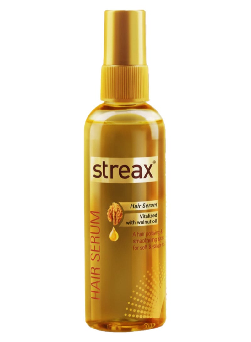 Streax Walnut Hair Serum for Instant Shine & Smoothness - Frizz-Free, Manageable Hair All Day with Nourishing Walnut Oil 100ml - Image 1