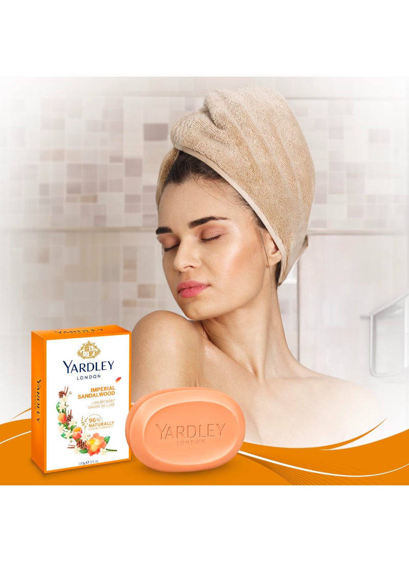 ياردلي صابون الفخامة من خشب الصندل الملكي 100جرام - Image 2