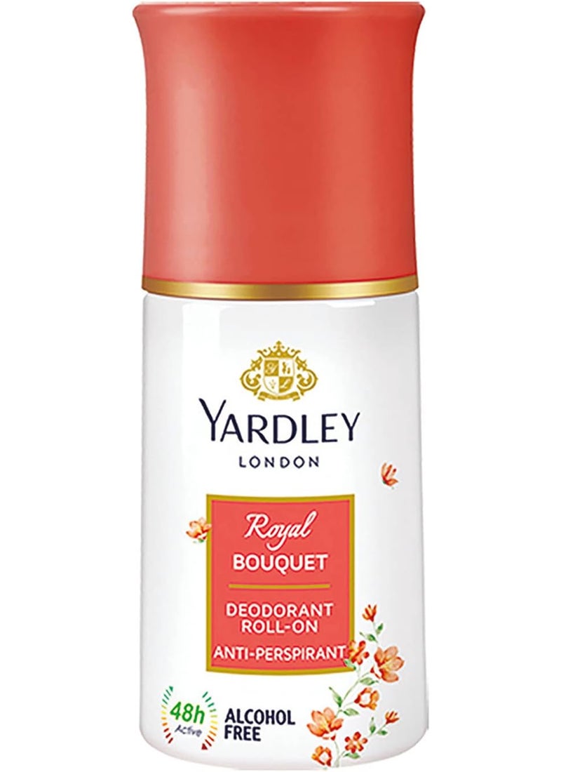 Yardley Royal Bouquet Roll-On Deodorant 50ml - Image 1