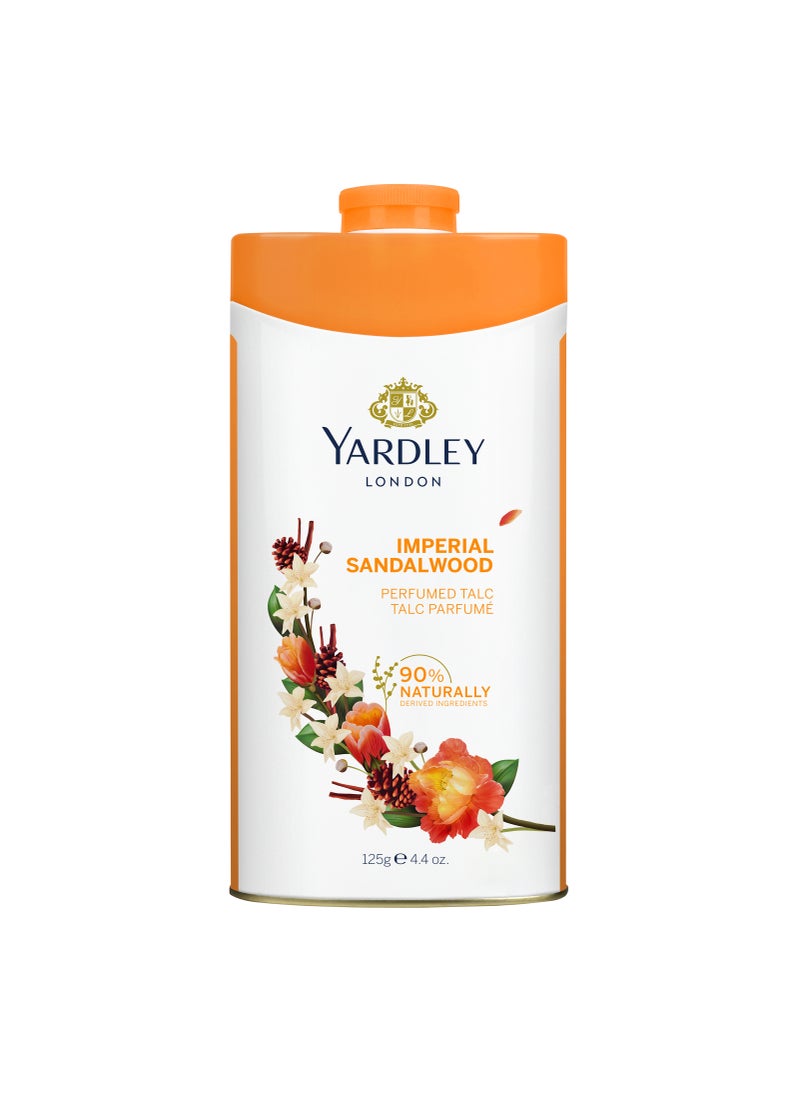 Yardley Imperial Sandalwood Perfumed Talc Powder 125grams - Image 1