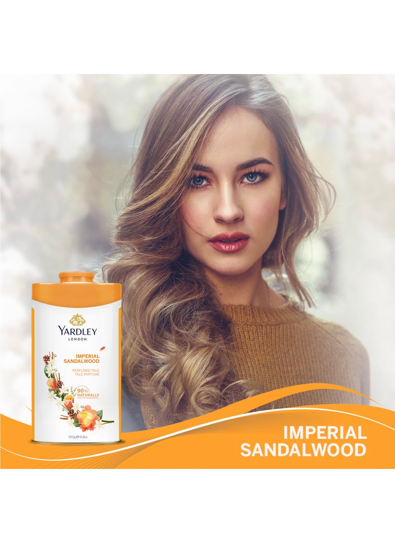 Yardley Imperial Sandalwood Perfumed Talc Powder 125grams - Image 3