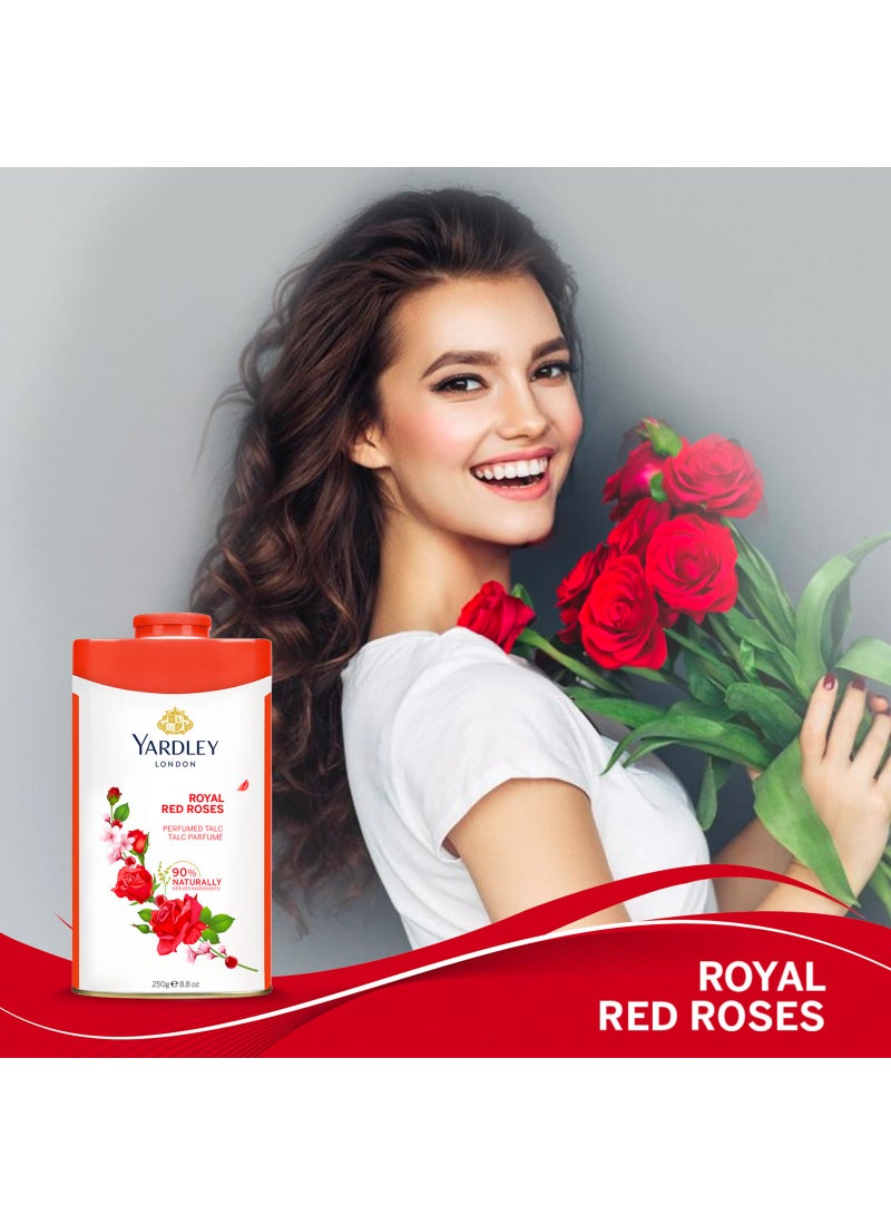 ياردلي بودرة تلك بعطر الورود الحمراء 250جرام - Image 2