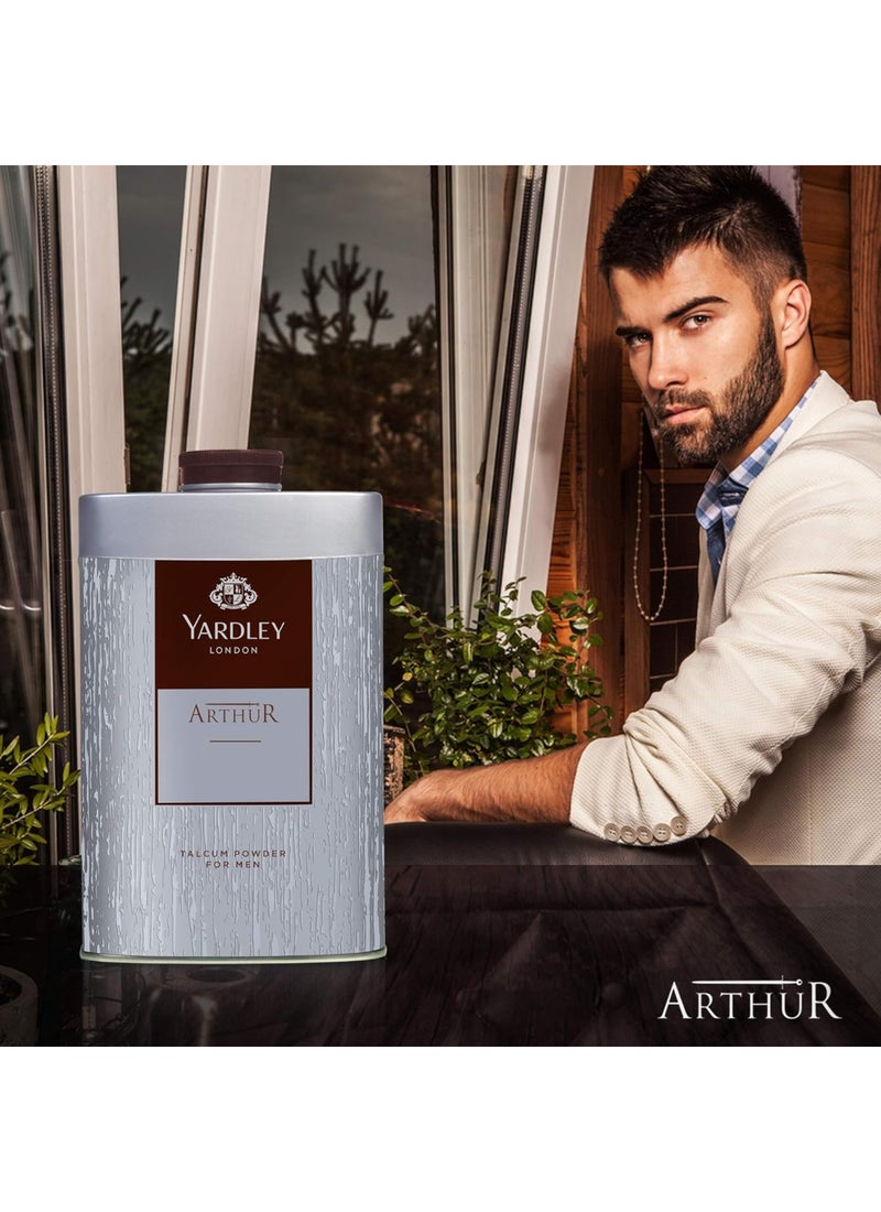 ياردلي بودرة تالك لندن آرثر للرجال لإزالة الروائح الكريهة 250جرام - Image 4