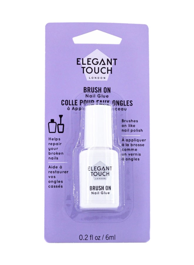 ELEGANT TOUCH Brush On Nail Glue Clear - Image 1