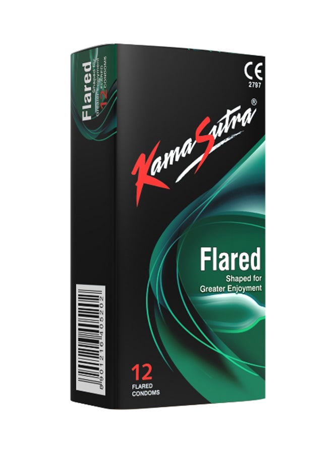 كاماسوترا طقم واقيات ذكري بتصميم مفلج مكون من 12 قطعة - Image 1