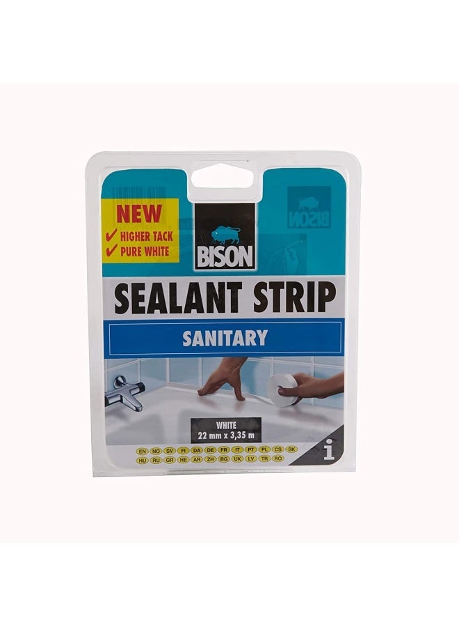 BISON KIT Sealant Sanitary Strips White  - Image 2