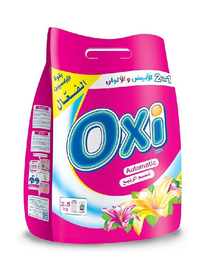 Oxi - 2-In-1 Brite Powder Automatic Detergent Spring Breeze 2.5kg - Image 1