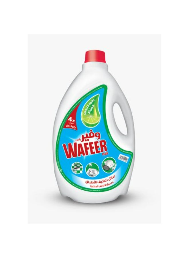 Waffer - Lemon Liquid Dish Washer Green 4Liters - Image 1