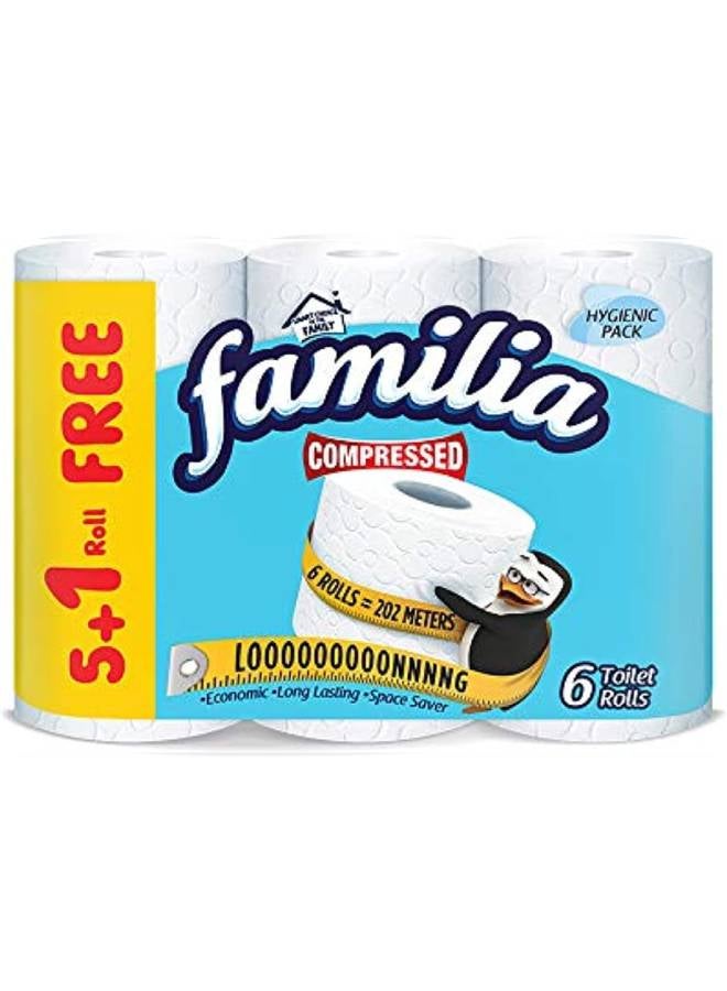 Familia Toilet Rolls Compressed - 6 Roll White