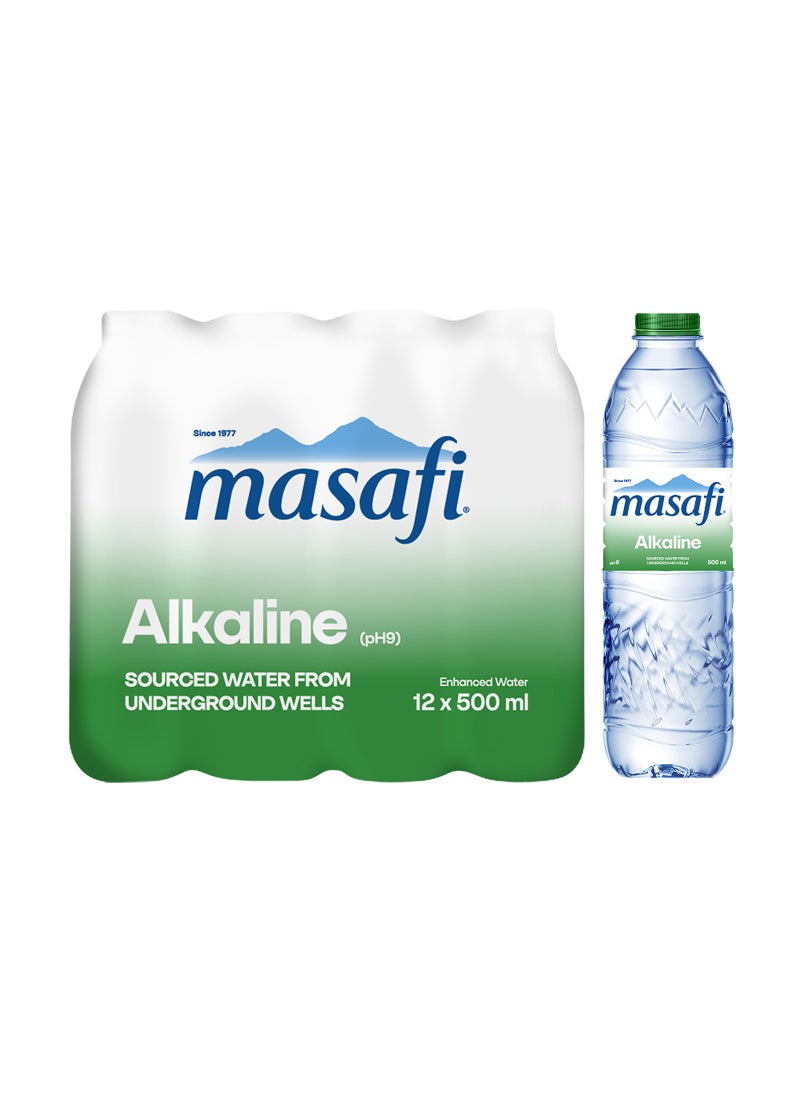 Masafi Alkaline Natural Water 500ml Pack of 12 - Image 1