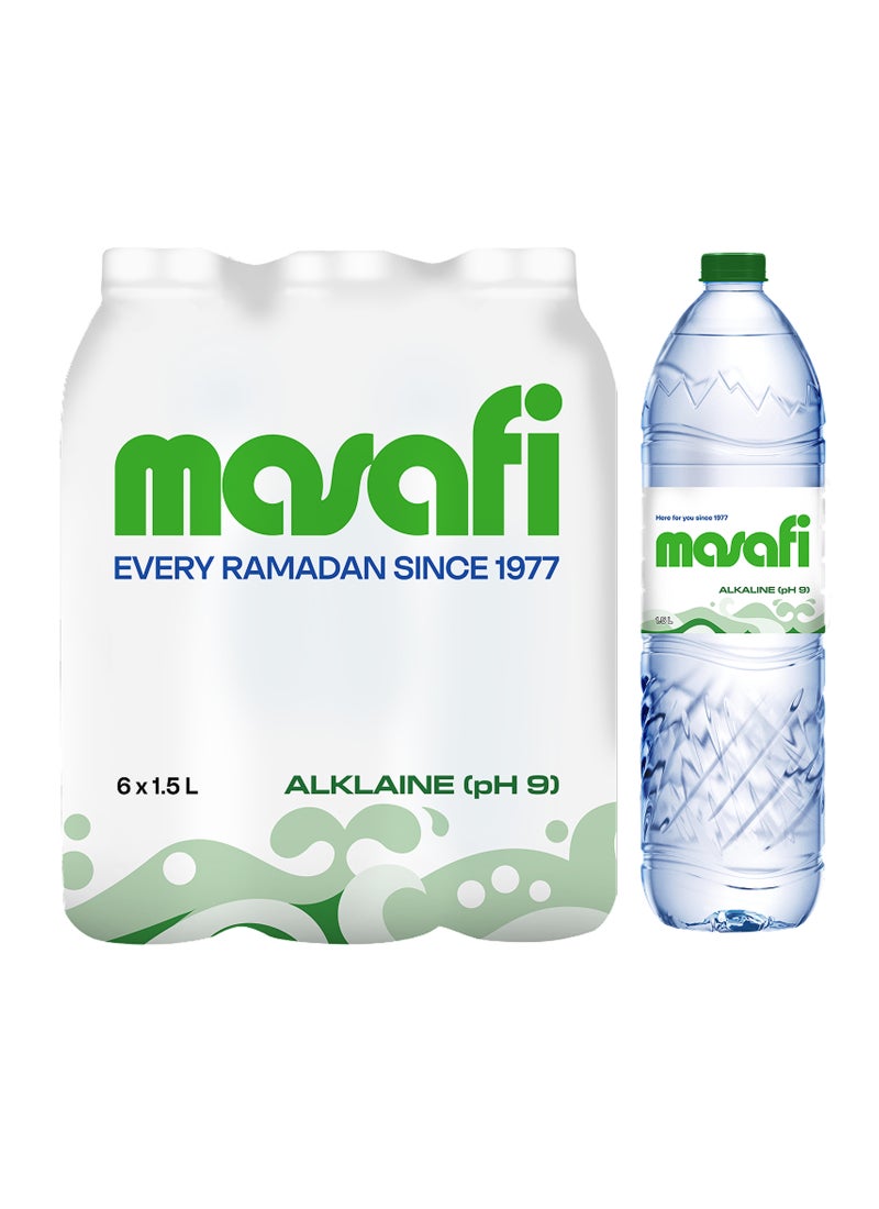 مسافي ماء ألكالايف الطبيعي 1.5لترات عبوة من 6 قطع - Image 1