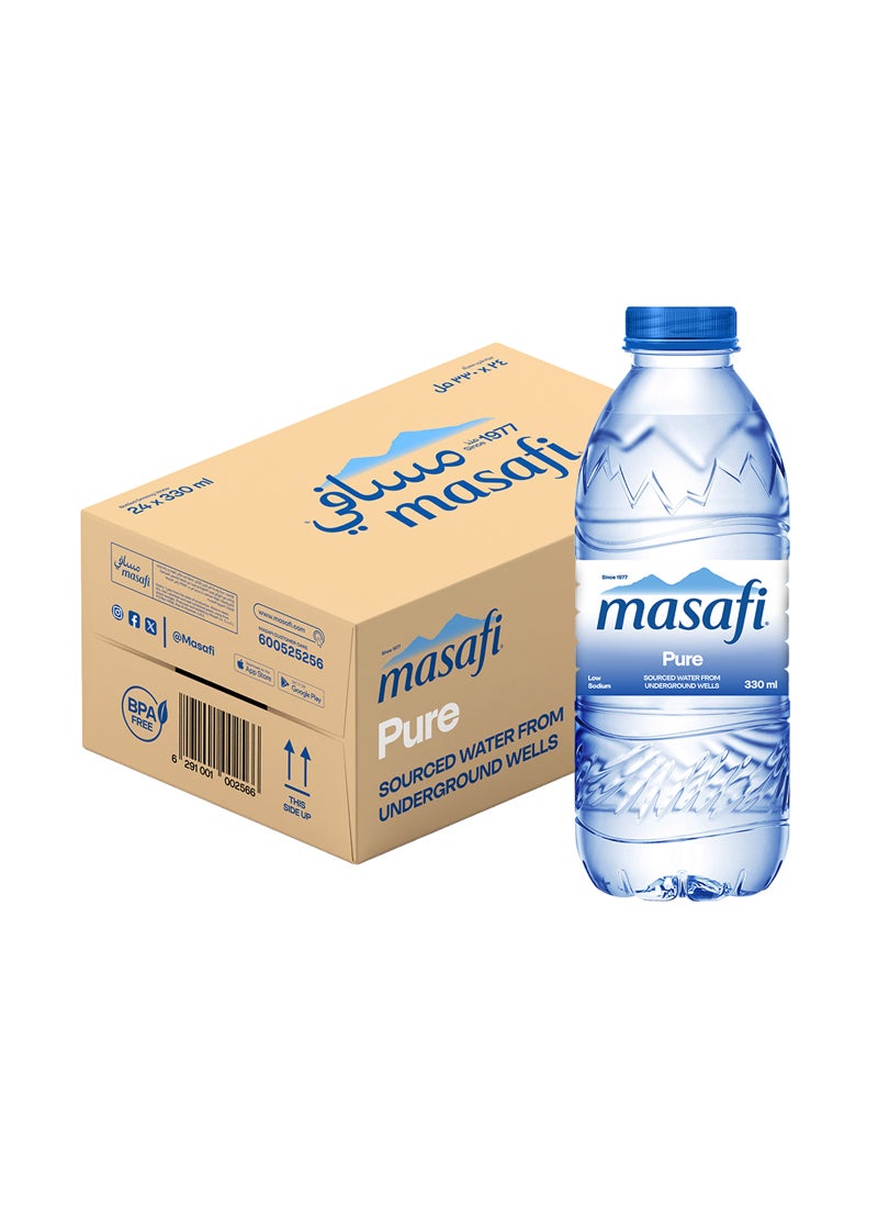 Masafi Pure Low Sodium Natural Water 330ml Pack of 24 - Image 1