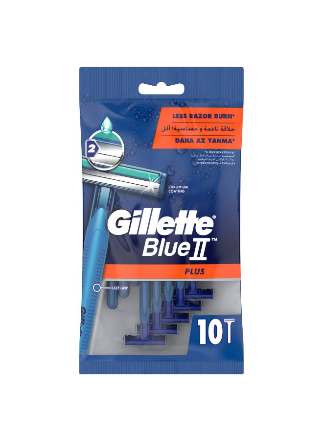 Gillette 10-piece Horse Shaving Razor Blue - Image 1