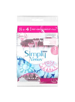 Venus Gillette Simply 3 Women's Disposable Razor 8+4 Count  - Image 2
