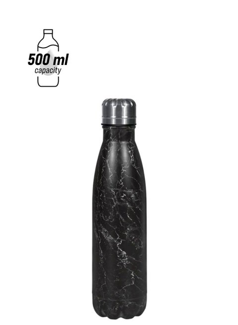 Double Wall Insulated Water Bottle Black/White