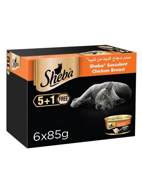 Succulent Chicken Breast Wet Cat Food Can 85g Pack of 6