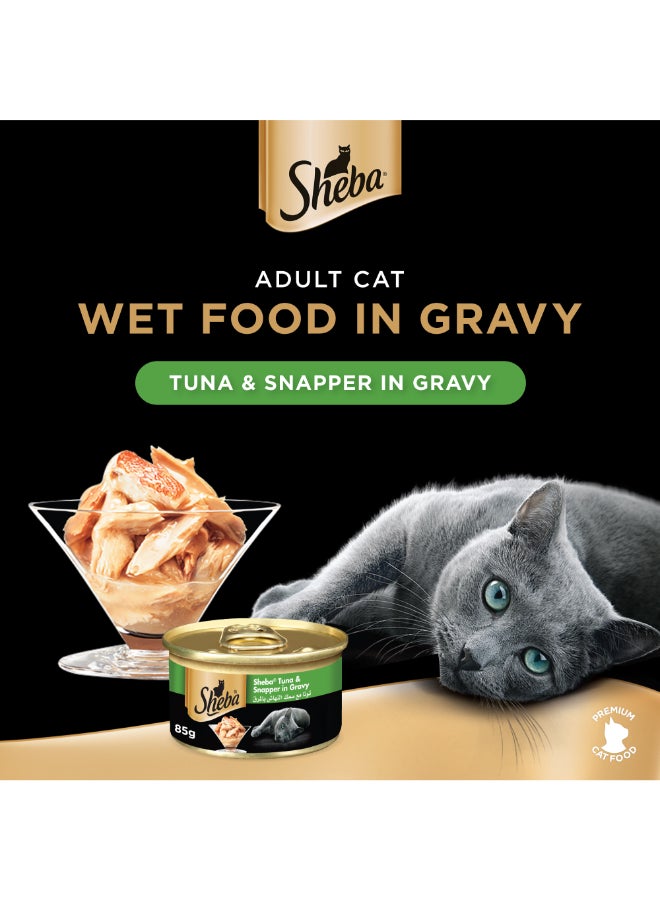 Sheba - Tuna And Snapper in Gravy Cat Food Can 85g - Image 1