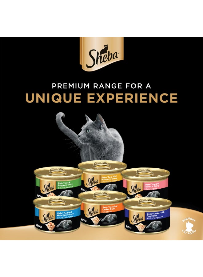 Sheba - Tuna And Snapper in Gravy Cat Food Can 85g - Image 1
