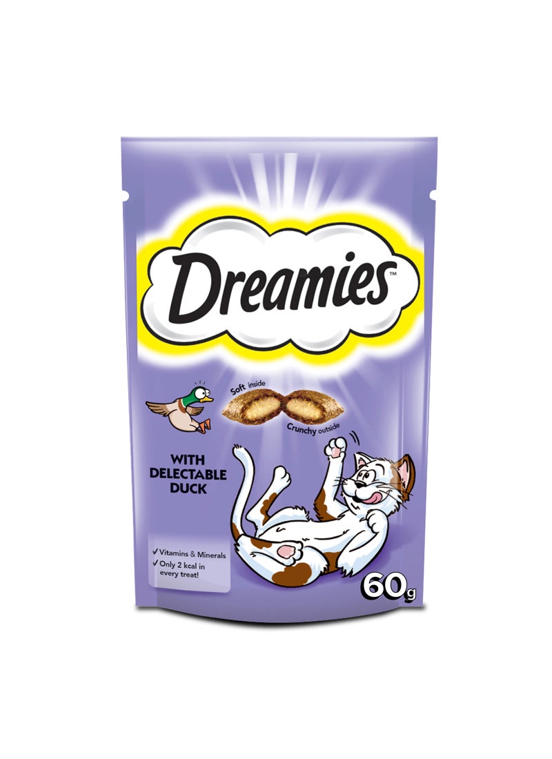 Dreamies Duck Cat Treats Pouch 60g  - Image 1