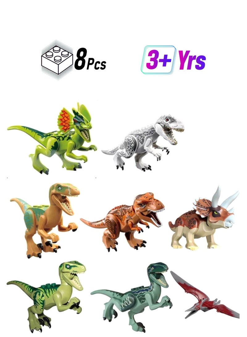 مجموعة مكعبات بناء ديناصور من فيلم Jurassic Park من 8 قطع 00053LGQ 8 أكبر من3 سنوات - Image 1