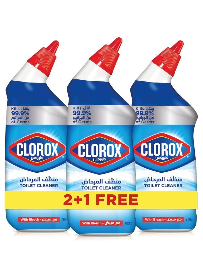Clorox Original Scented Toilet Bowl Cleaner, Pack Of 3 709ml