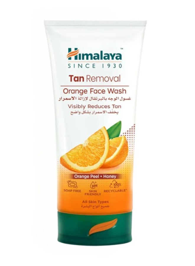 Himalaya Tan Removal Orange Face Wash, 150ml Orange - Image 1