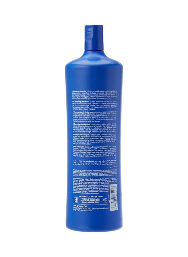 FANOLA - No Orange Shampoo With Blue Pigments To Eliminate Unwanted Orange Brassy Tones In Lightened Brunettes And Brown Hair - Image 1