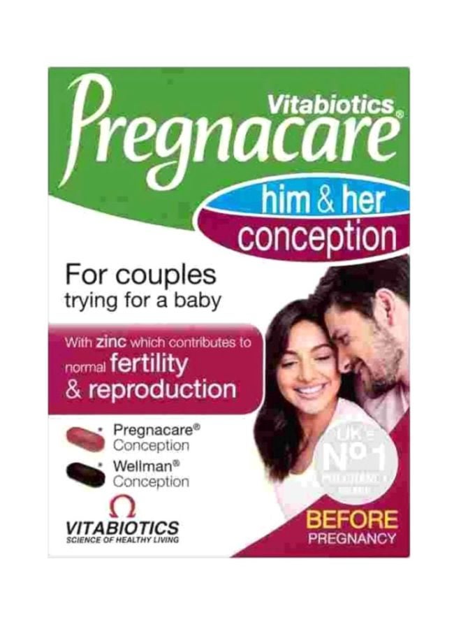 Vitabiotics Pregnacare Him And Her Conception 60 Tablets - Image 1