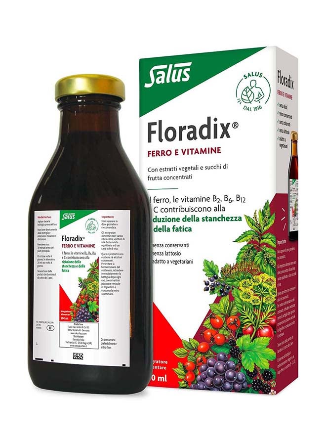 Salus Floradix Liquid Iron & Vitamin Formula, 500ml - Image 1