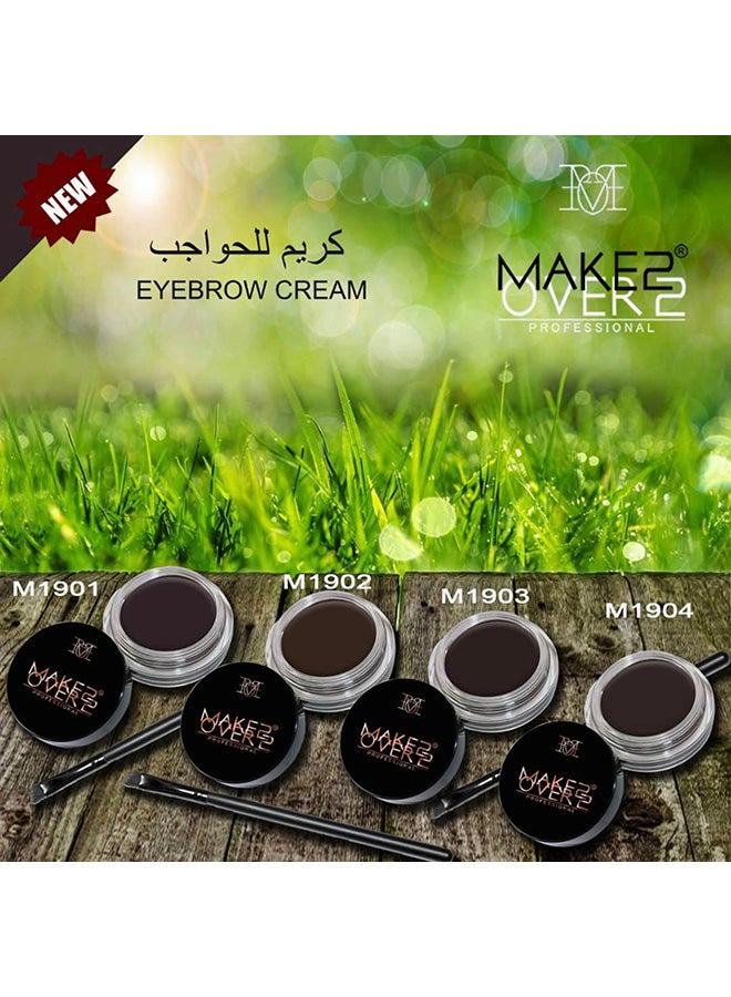 MAKE OVER 22 Waterproof Eyebrow Cream Dark Brown - Image 2