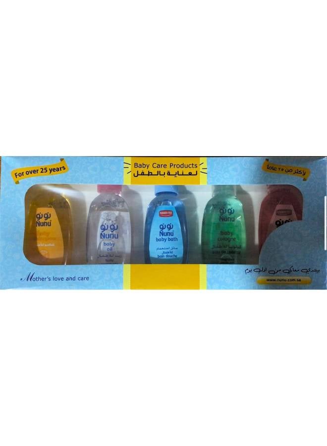 Nunu 5 Piece Baby Care Travel Set For Your Little Traveller 