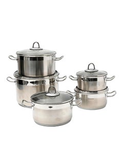 Generic 10-Piece Cookware Set Silver 