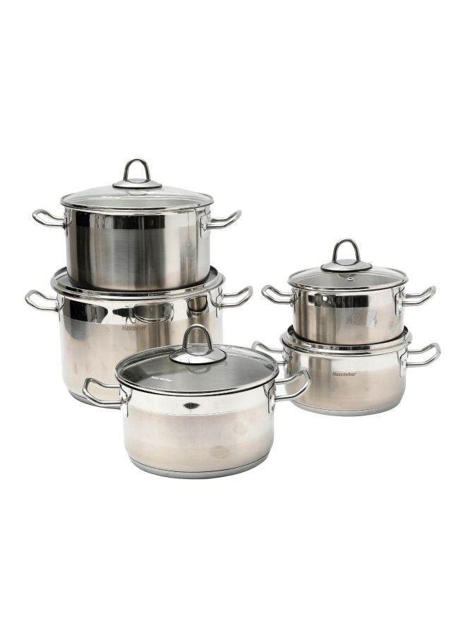 Generic - 10-Piece Cookware Set Silver - Image 1