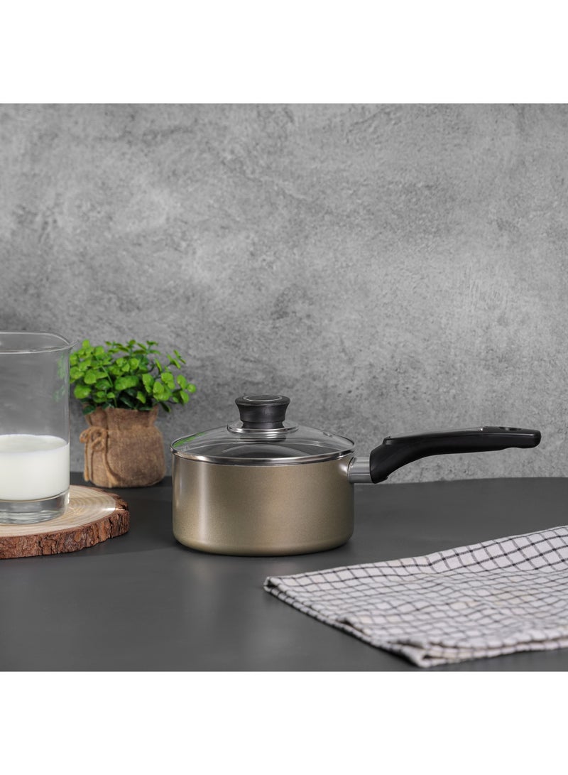 Royalford - Saucepan With Lid Beige/Black 16cm - Image 1