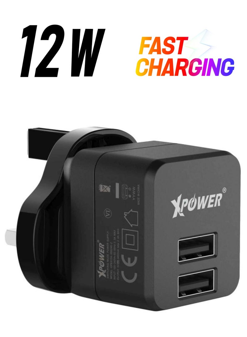 Universal Fast Charging Travel Adapter Black