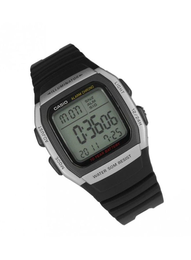 كاسيو ساعة يد رقمية مقاومة للماء طراز W-96H-1BVDF - مقاس 36 مم - لون أسود للرجال - Image 5
