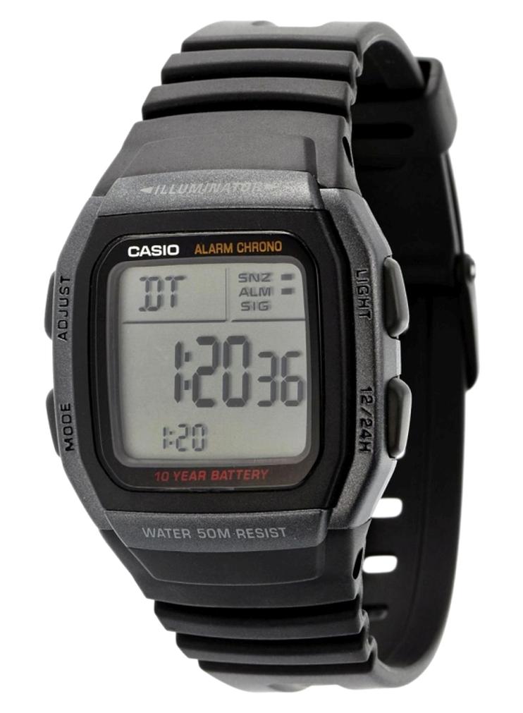 CASIO Men's Water Resistant Digital Watch W-96H-1BVDF - 36 mm - Black - Image 1