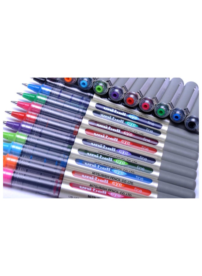 Uniball 10-Piece Eye Fine Rollerball Pen Multicolour - Image 3