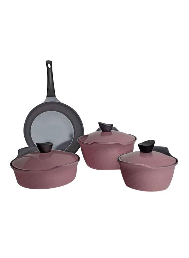TORNADO - 7-Piece Korean Granite Cookware Set Pink - Image 1